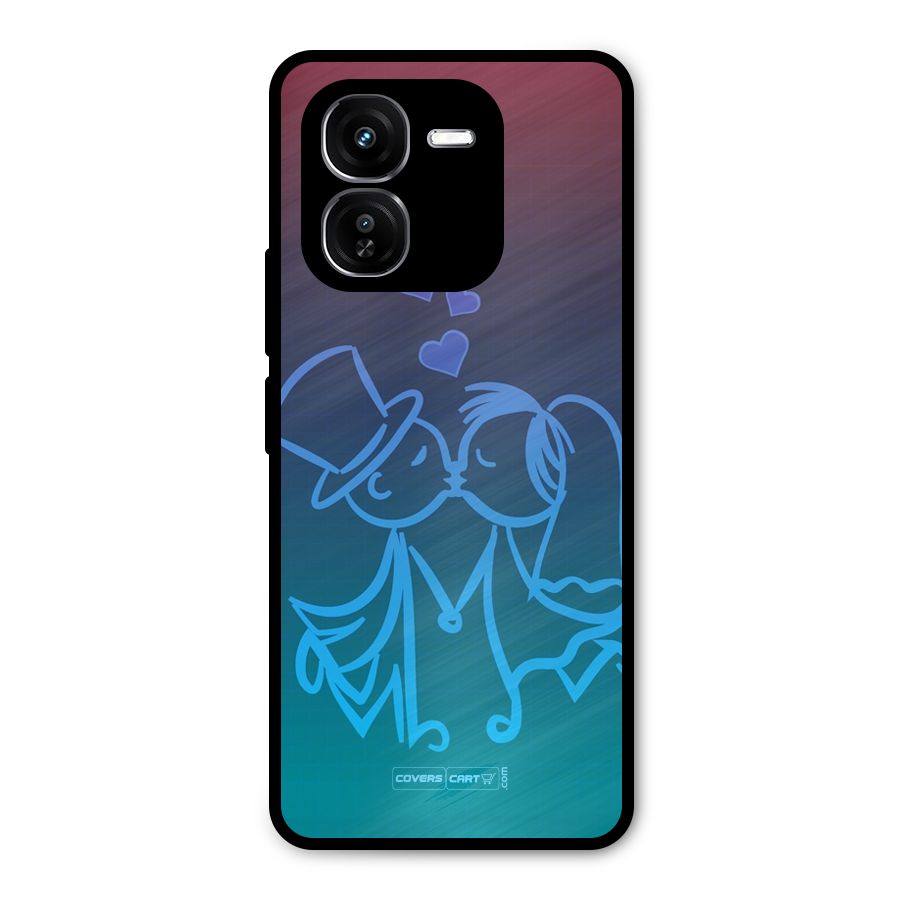 Cute Love Metal Back Case for iQOO Z9x