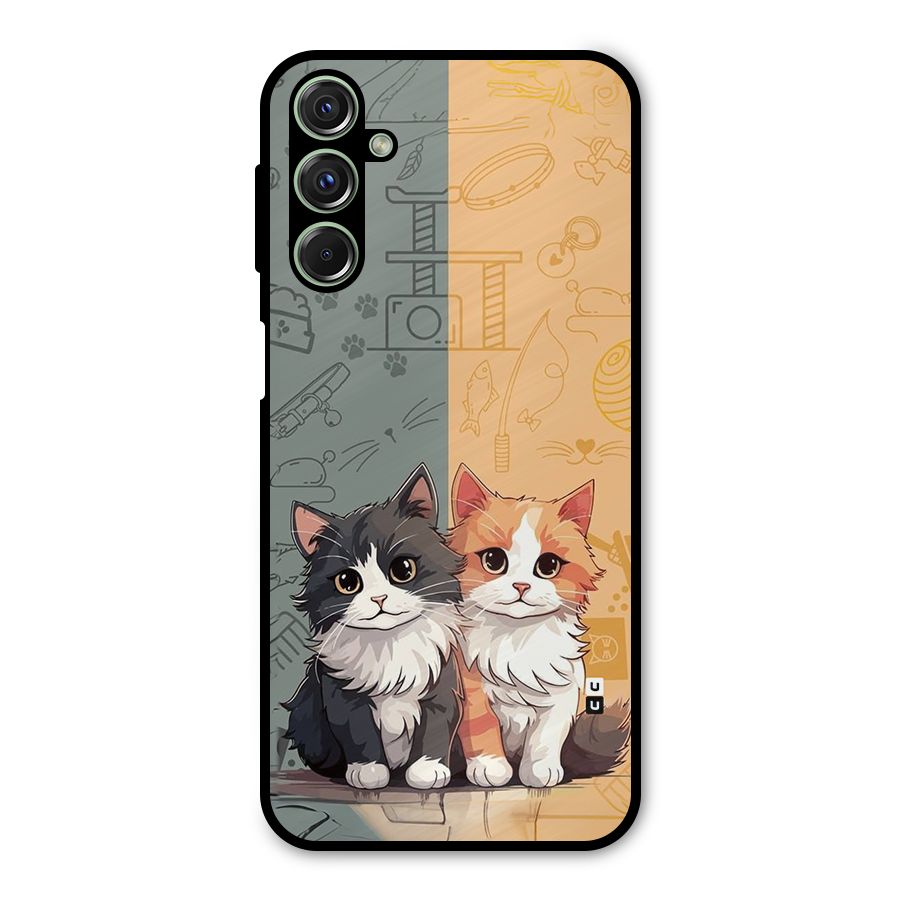 Cute Lovely Cats Metal Back Case for Galaxy M34