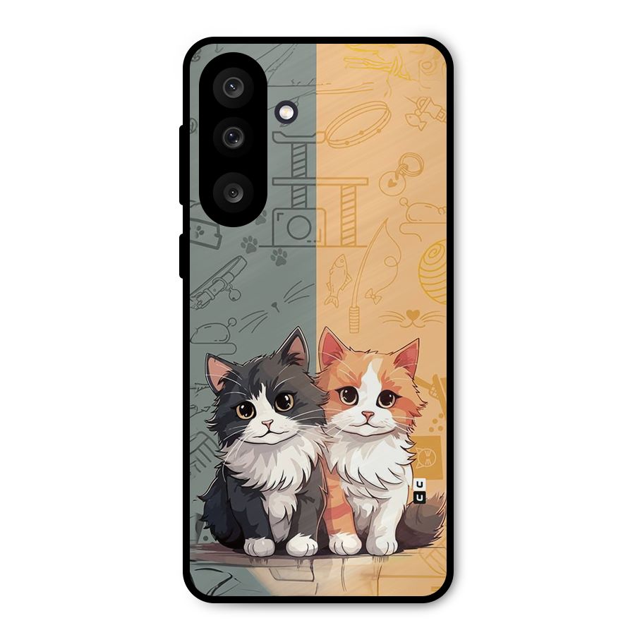 Cute Lovely Cats Metal Back Case for Galaxy M56