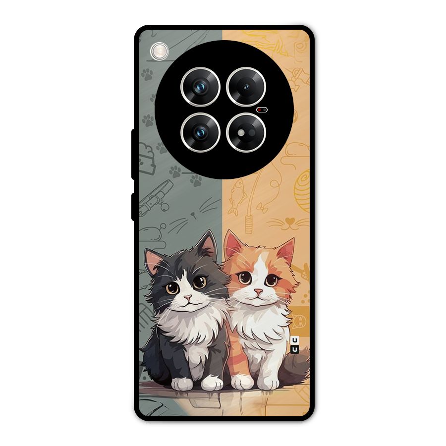 Cute Lovely Cats Metal Back Case for Infinix Zero 40 5G