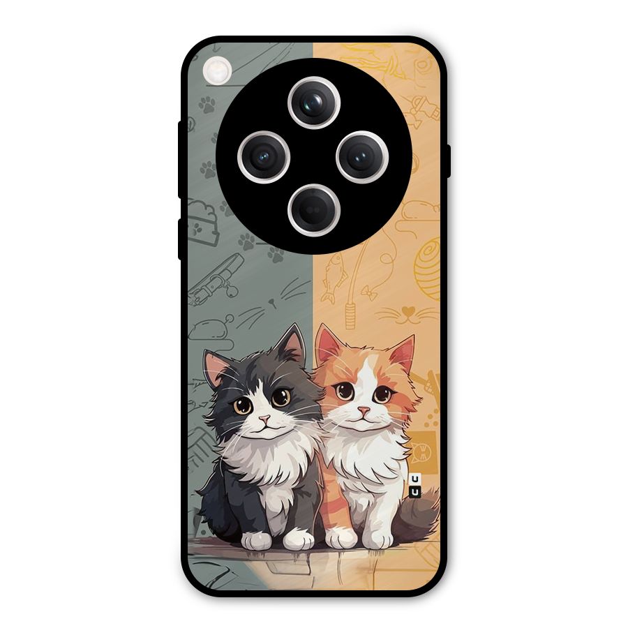Cute Lovely Cats Metal Back Case for Oppo Find X8