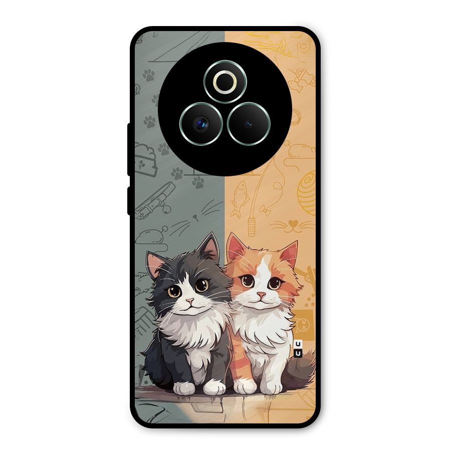 Cute Lovely Cats Metal Back Case for Realme P3 Pro