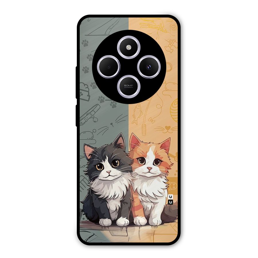 Cute Lovely Cats Metal Back Case for Redmi A4