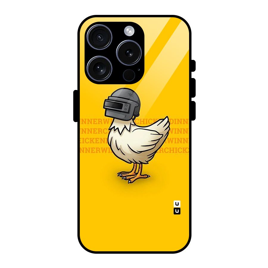 Cute Mask Glass Back Case for iPhone 15 Pro