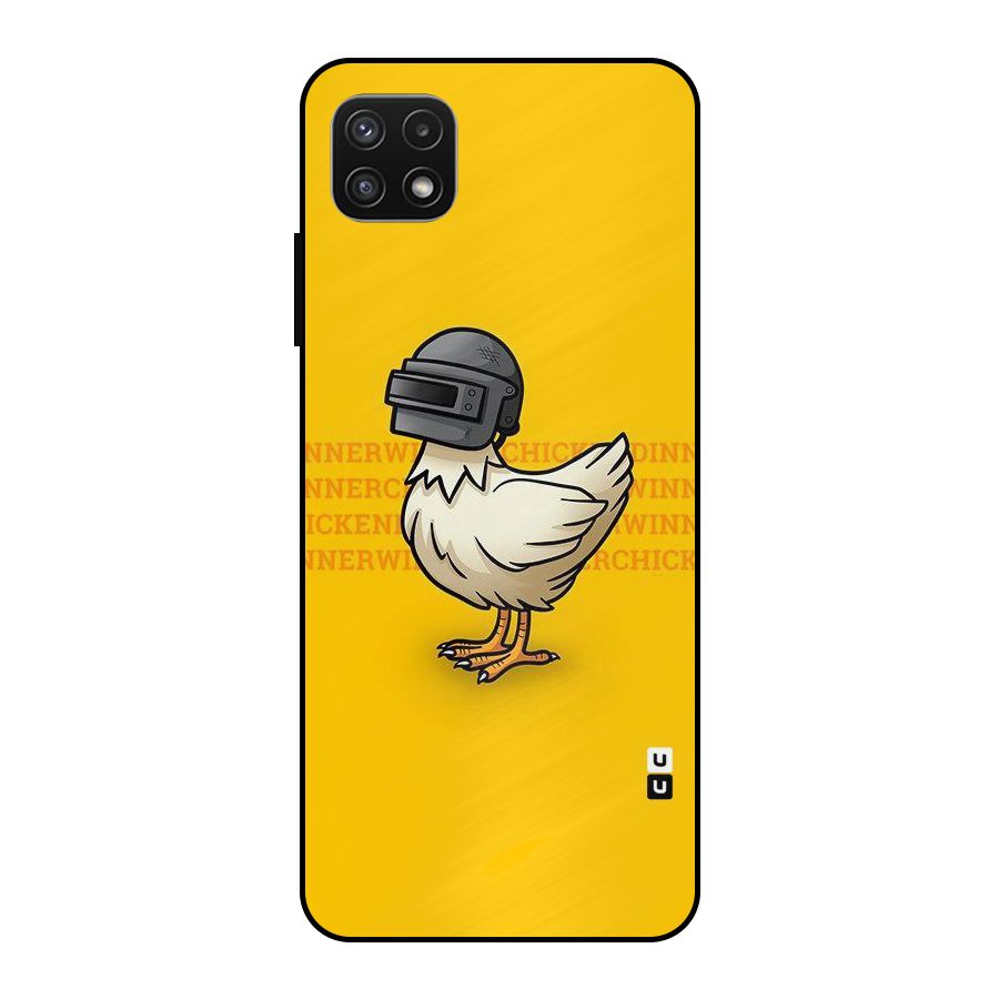 Cute Mask Metal Back Case for Galaxy A22 5G