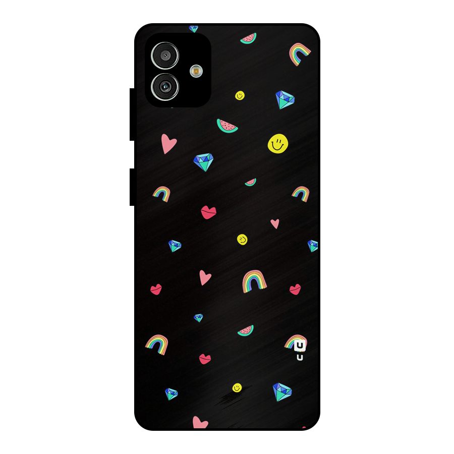 Cute Multicolor Shapes Metal Back Case for Galaxy M13 5G