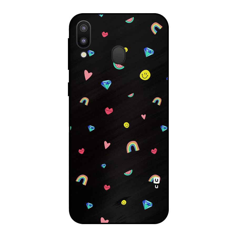 Cute Multicolor Shapes Metal Back Case for Galaxy M20