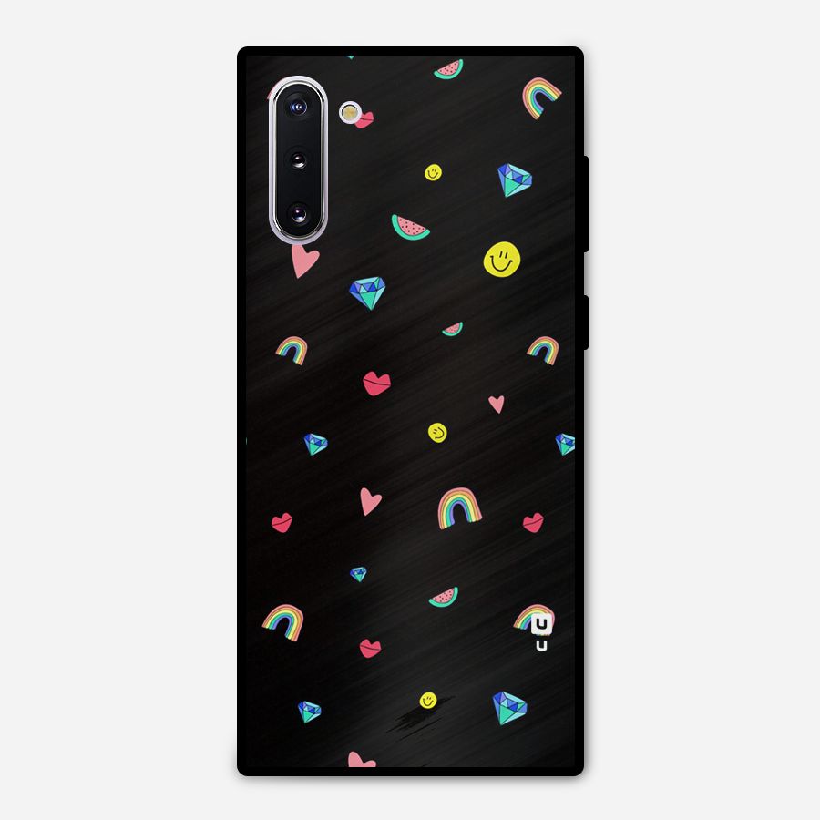 Cute Multicolor Shapes Metal Back Case for Galaxy Note 10