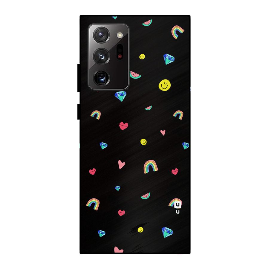Cute Multicolor Shapes Metal Back Case for Galaxy Note 20 Ultra