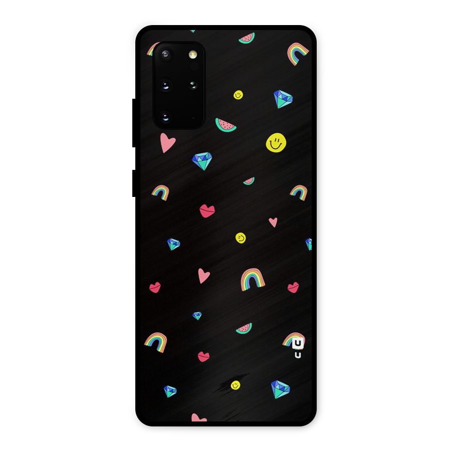 Cute Multicolor Shapes Metal Back Case for Galaxy S20 Plus