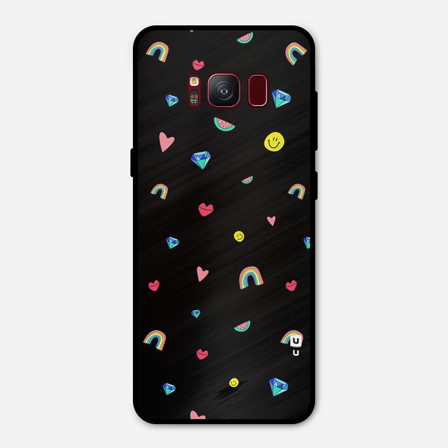 Cute Multicolor Shapes Metal Back Case for Galaxy S8