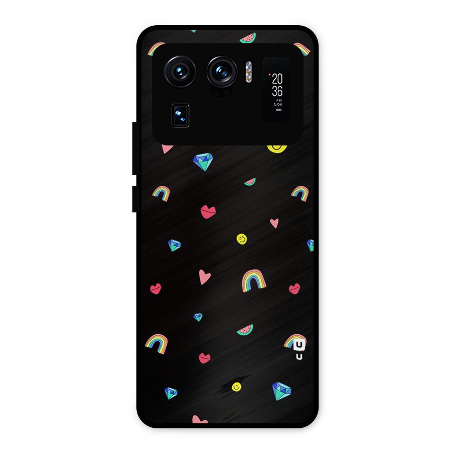 Cute Multicolor Shapes Metal Back Case for Mi 11 Ultra