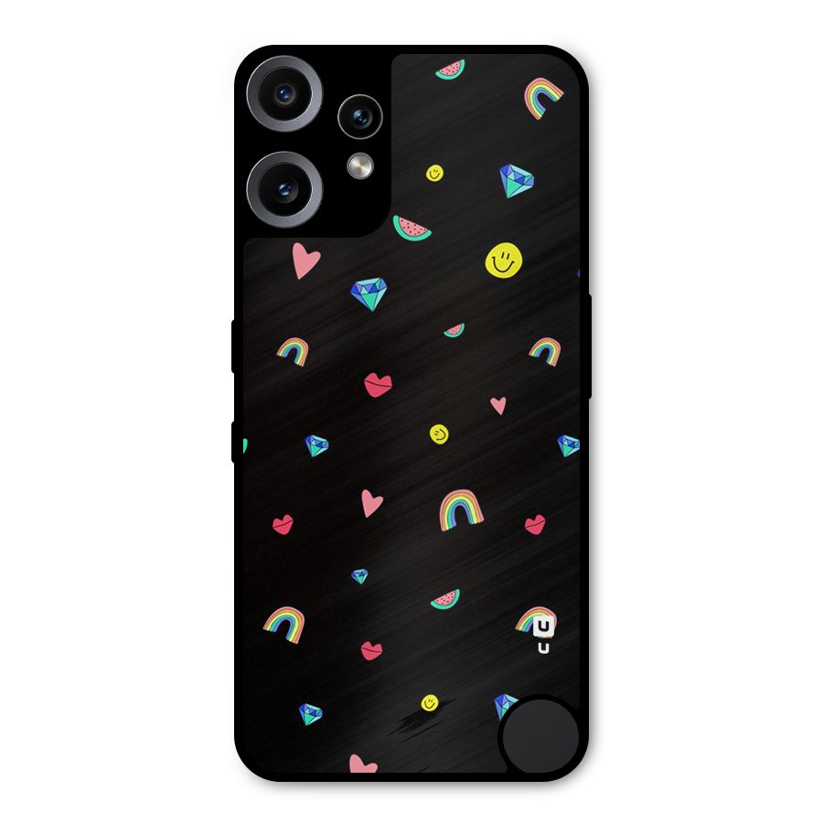 Cute Multicolor Shapes Metal Back Case for Nothing CMF Phone 2 Pro