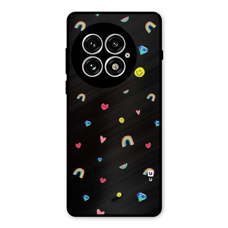 Cute Multicolor Shapes Metal Back Case for OnePlus 13