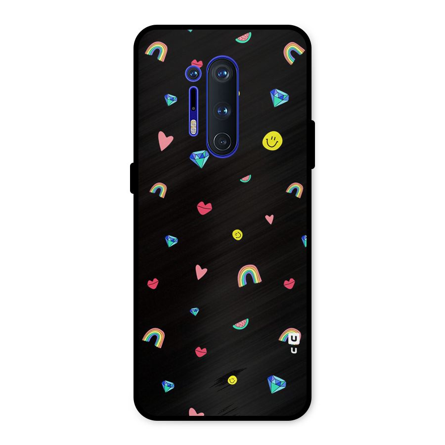 Cute Multicolor Shapes Metal Back Case for OnePlus 8 Pro