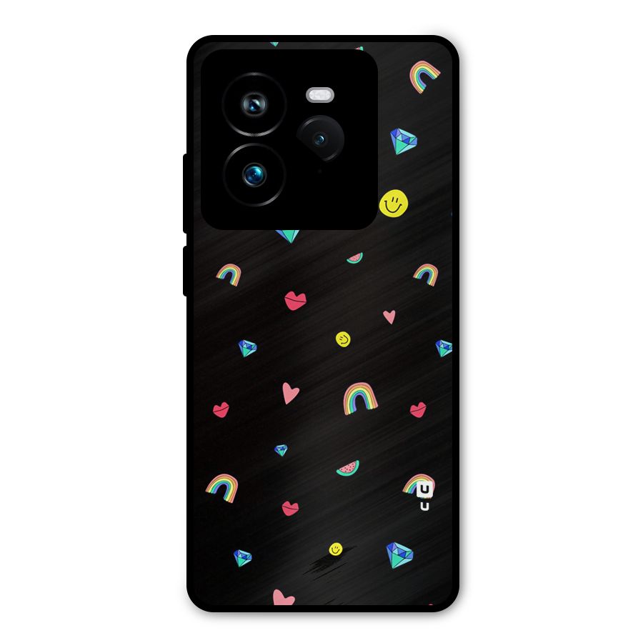 Cute Multicolor Shapes Metal Back Case for Realme GT 7 Pro