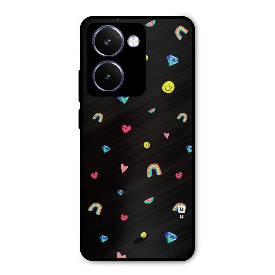 Cute Multicolor Shapes Metal Back Case for Realme P3 Ultra