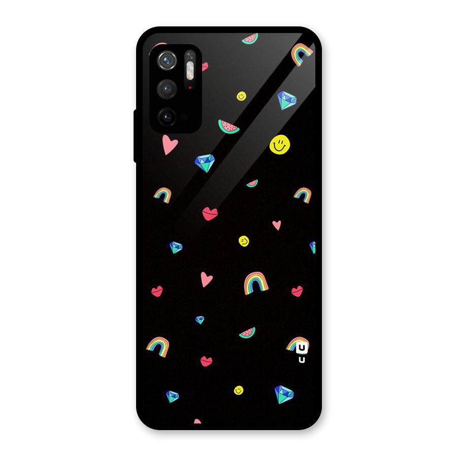 Cute Multicolor Shapes Metal Back Case for Redmi Note 10T 5G