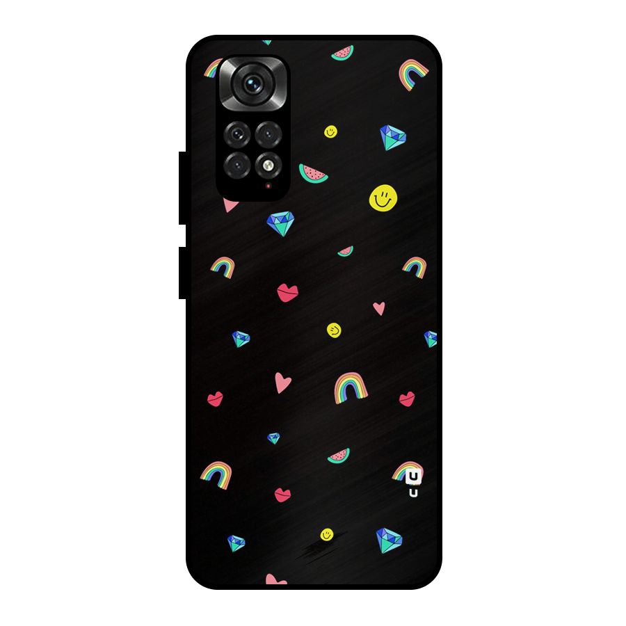 Cute Multicolor Shapes Metal Back Case for Redmi Note 11 Pro Plus 5G