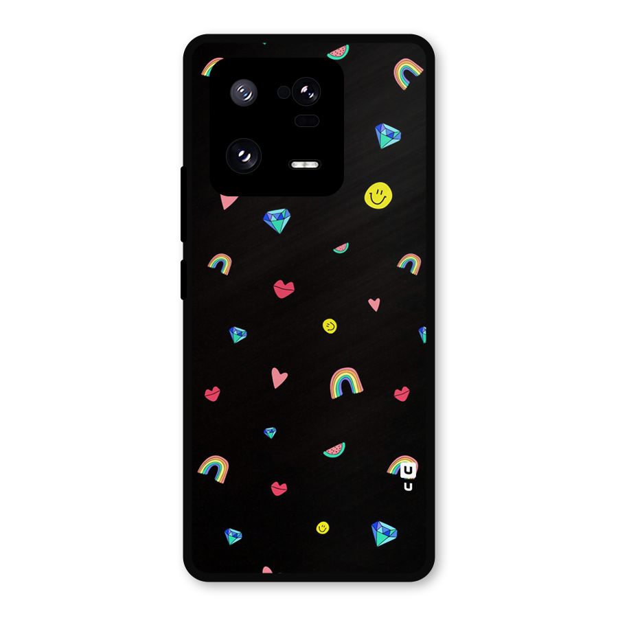 Cute Multicolor Shapes Metal Back Case for Xiaomi 13 Pro