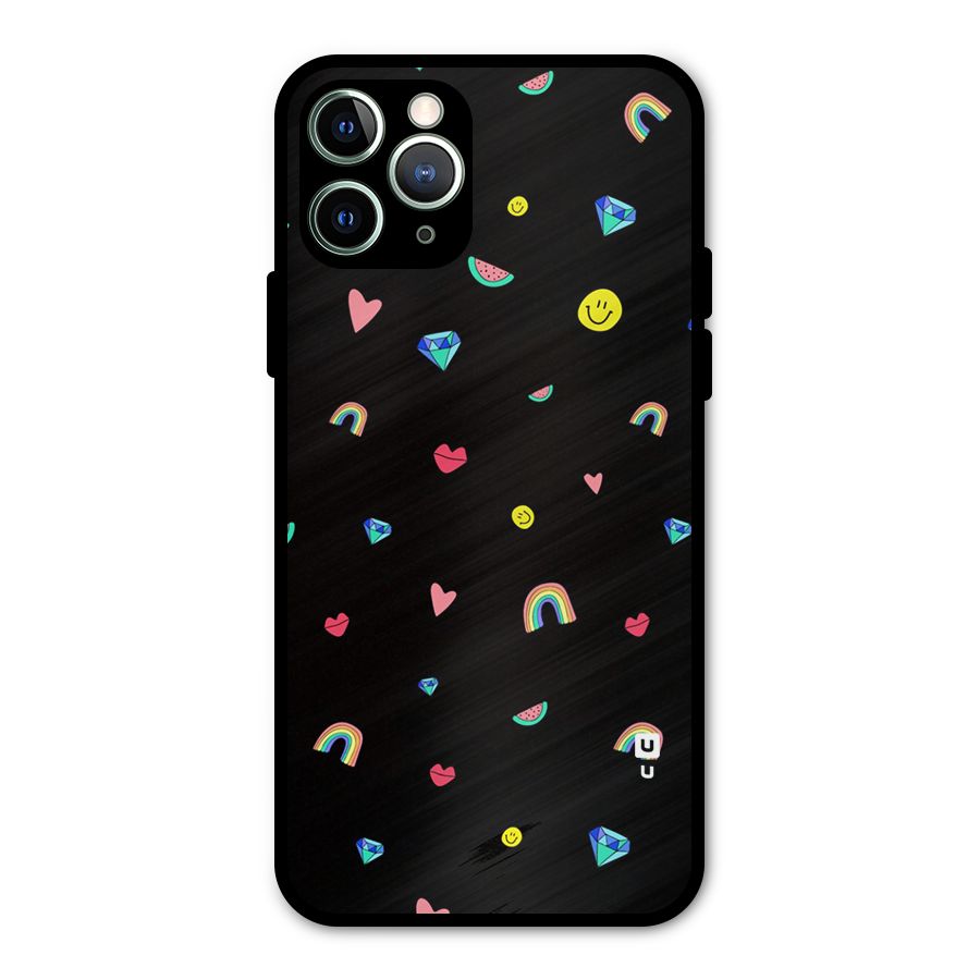 Cute Multicolor Shapes Metal Back Case for iPhone 11 Pro Max