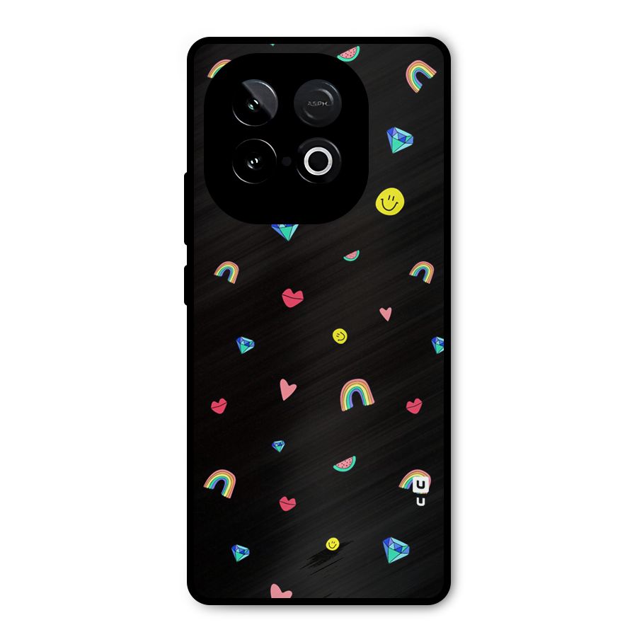 Cute Multicolor Shapes Metal Back Case for iQOO Neo 10
