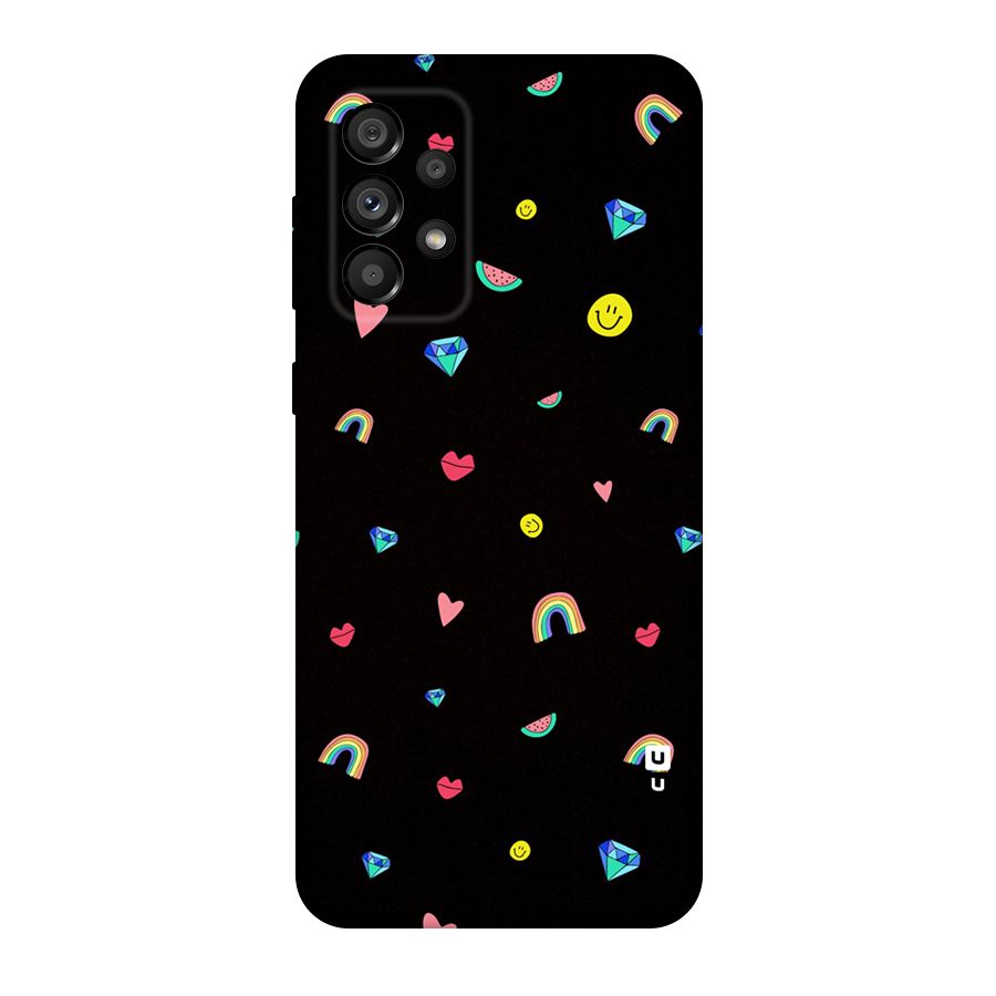 Cute Multicolor Shapes Original Polycarbonate Back Case for Galaxy A73 5G