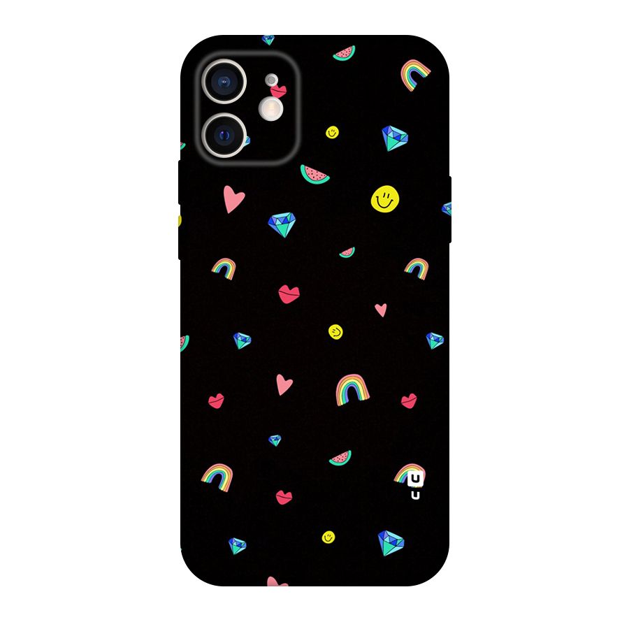 Cute Multicolor Shapes Original Polycarbonate Back Case for iPhone 12