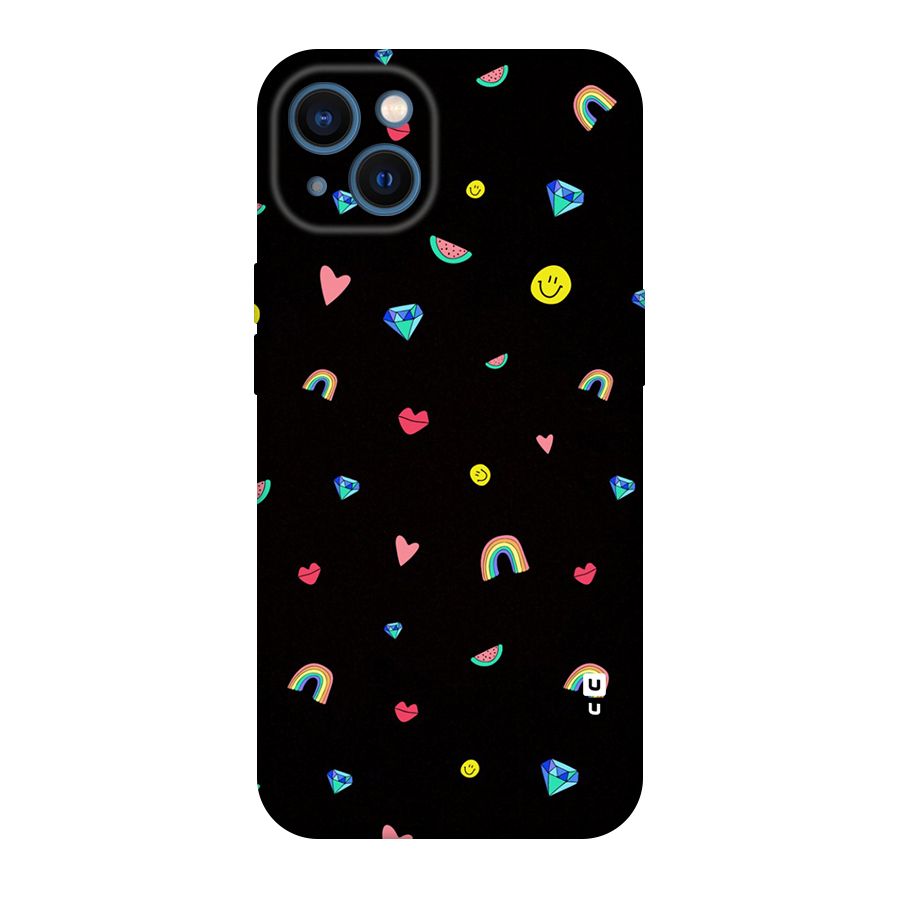 Cute Multicolor Shapes Original Polycarbonate Back Case for iPhone 13