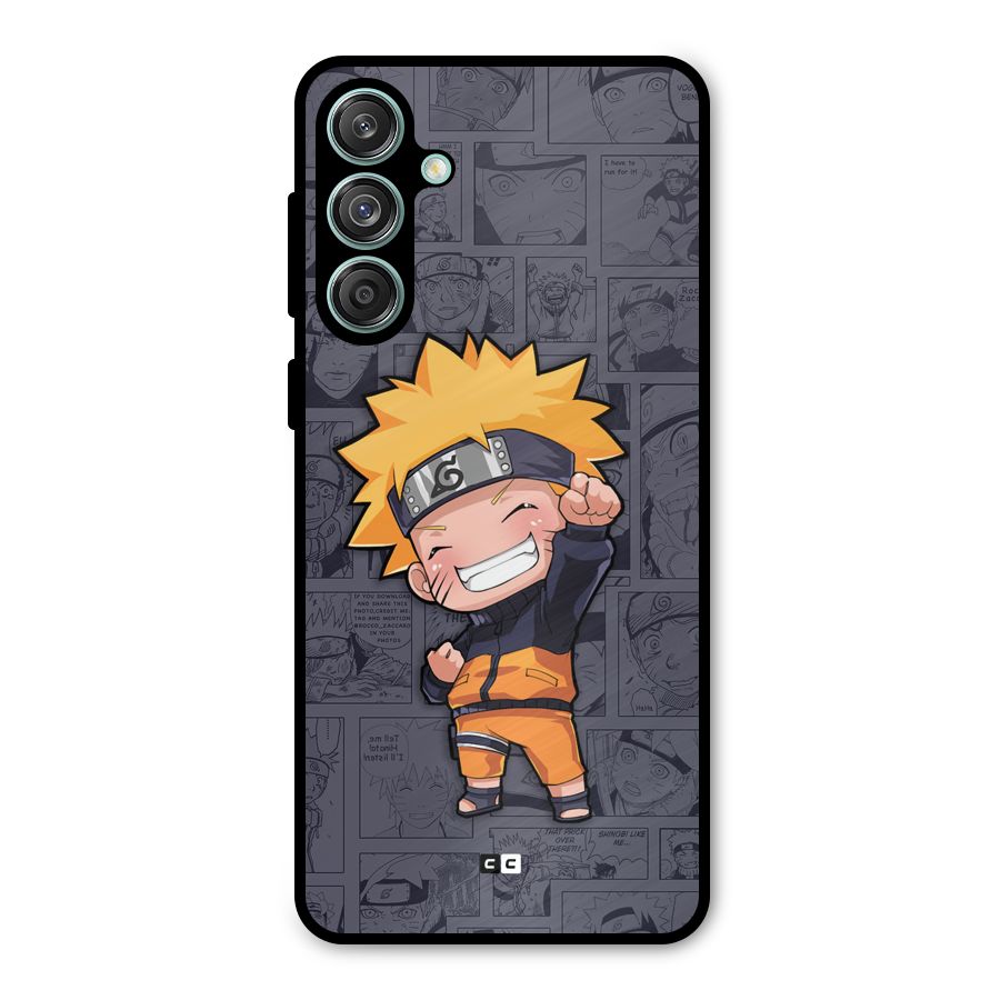 Cute Naruto Uzumaki Metal Back Case for Galaxy M55 5G