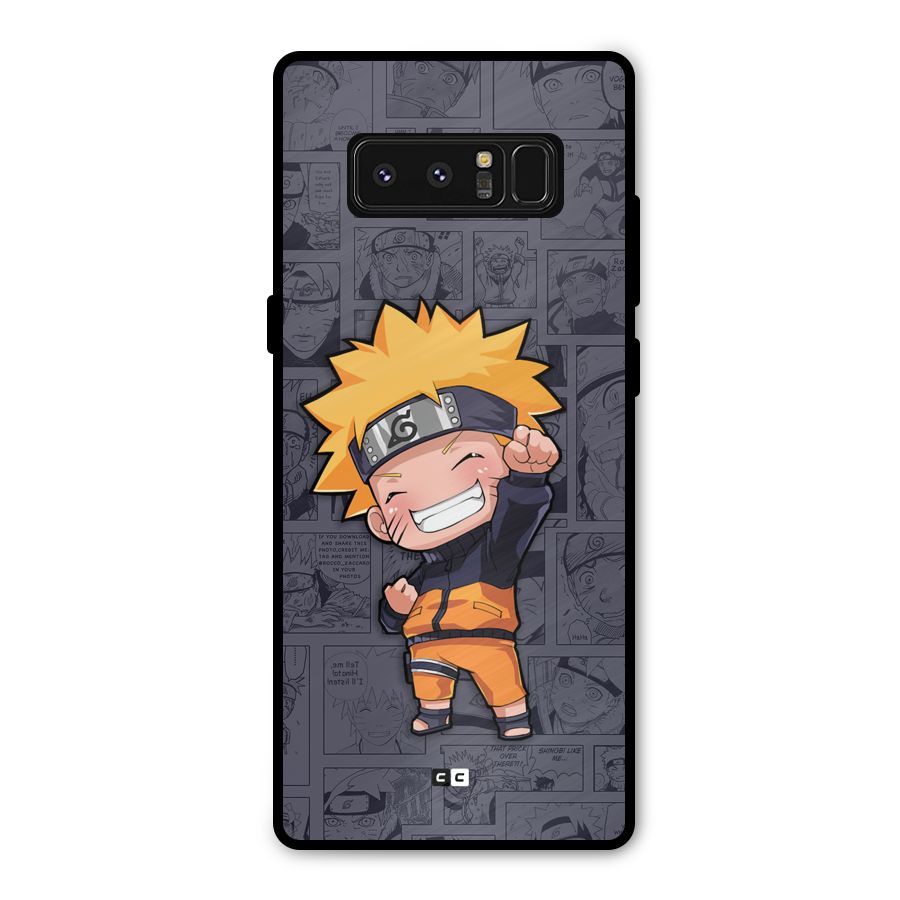Cute Naruto Uzumaki Metal Back Case for Galaxy Note 8