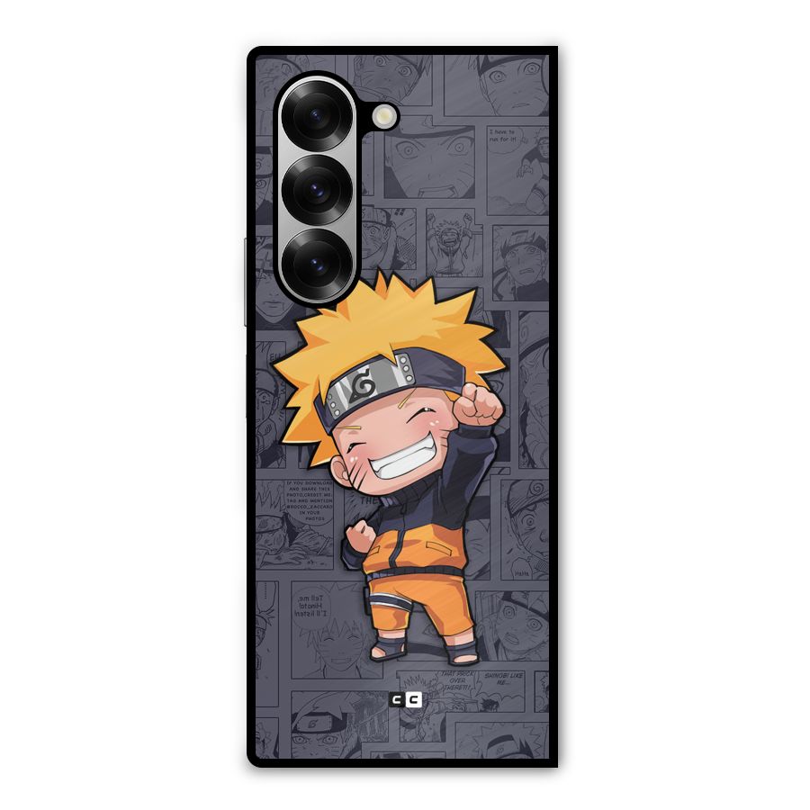 Cute Naruto Uzumaki Metal Back Case for Galaxy Z Fold6