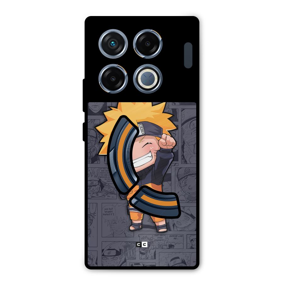 Cute Naruto Uzumaki Metal Back Case for Infinix GT 20 Pro