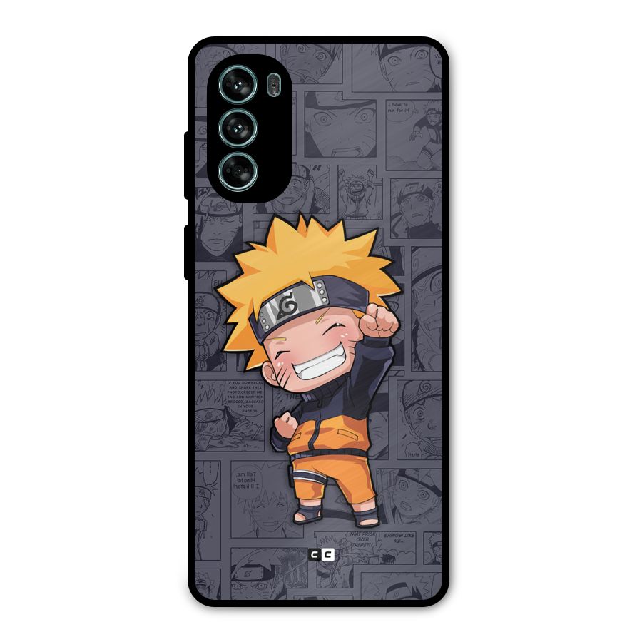 Cute Naruto Uzumaki Metal Back Case for Moto G62
