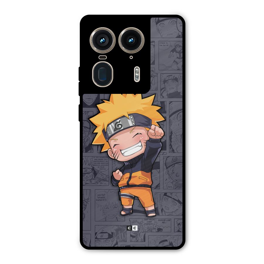 Cute Naruto Uzumaki Metal Back Case for Motorola Edge 50 Ultra