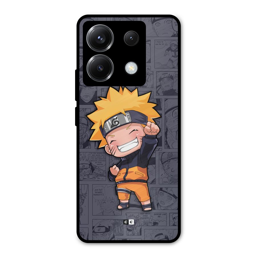Cute Naruto Uzumaki Metal Back Case for Poco X6