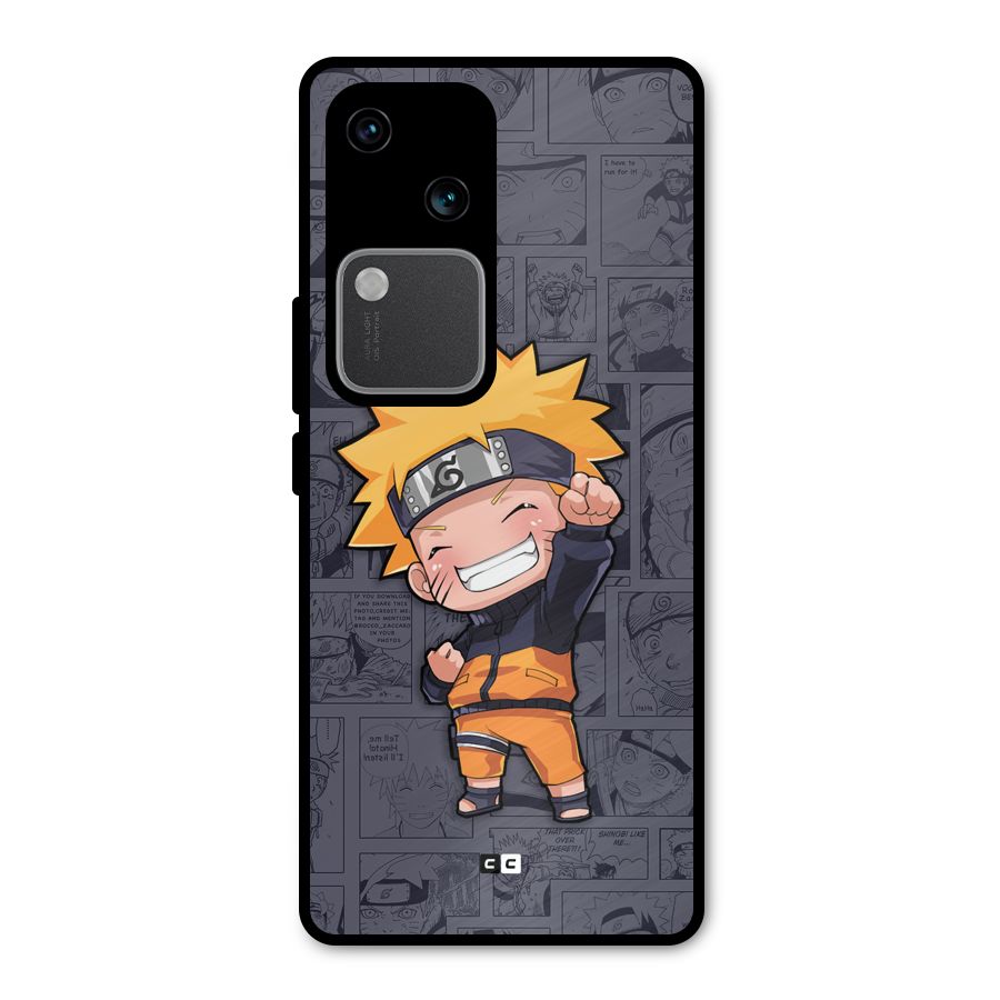 Cute Naruto Uzumaki Metal Back Case for Vivo V30