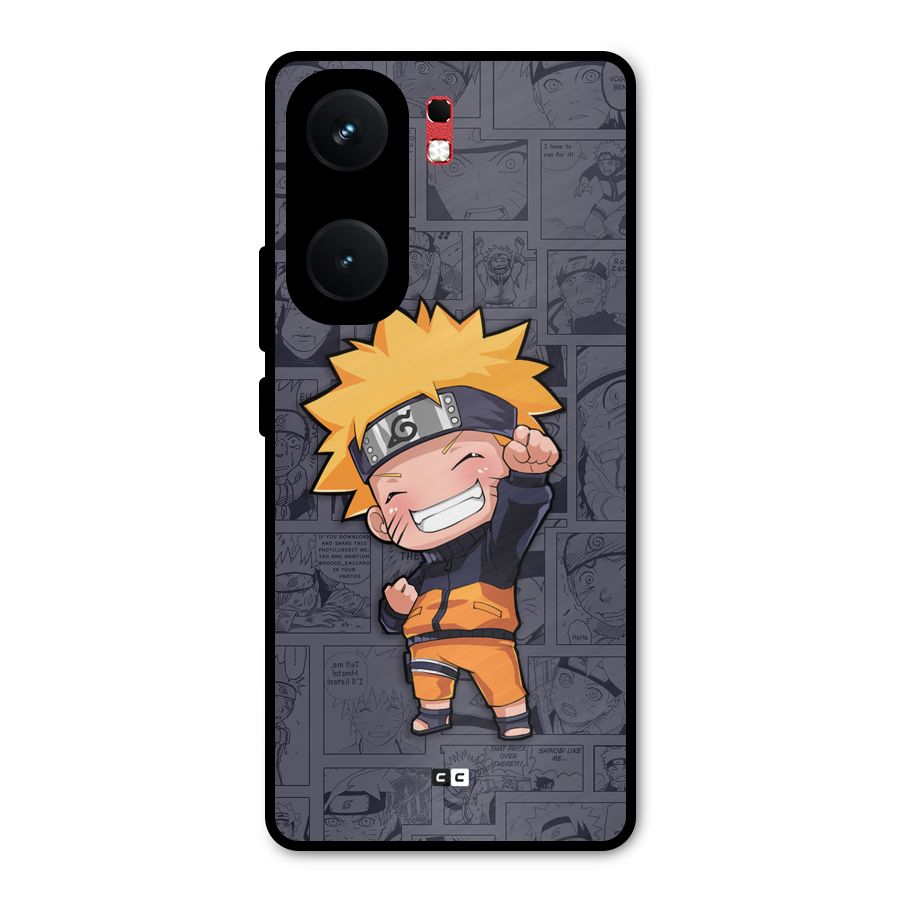 Cute Naruto Uzumaki Metal Back Case for iQOO Neo 9 Pro