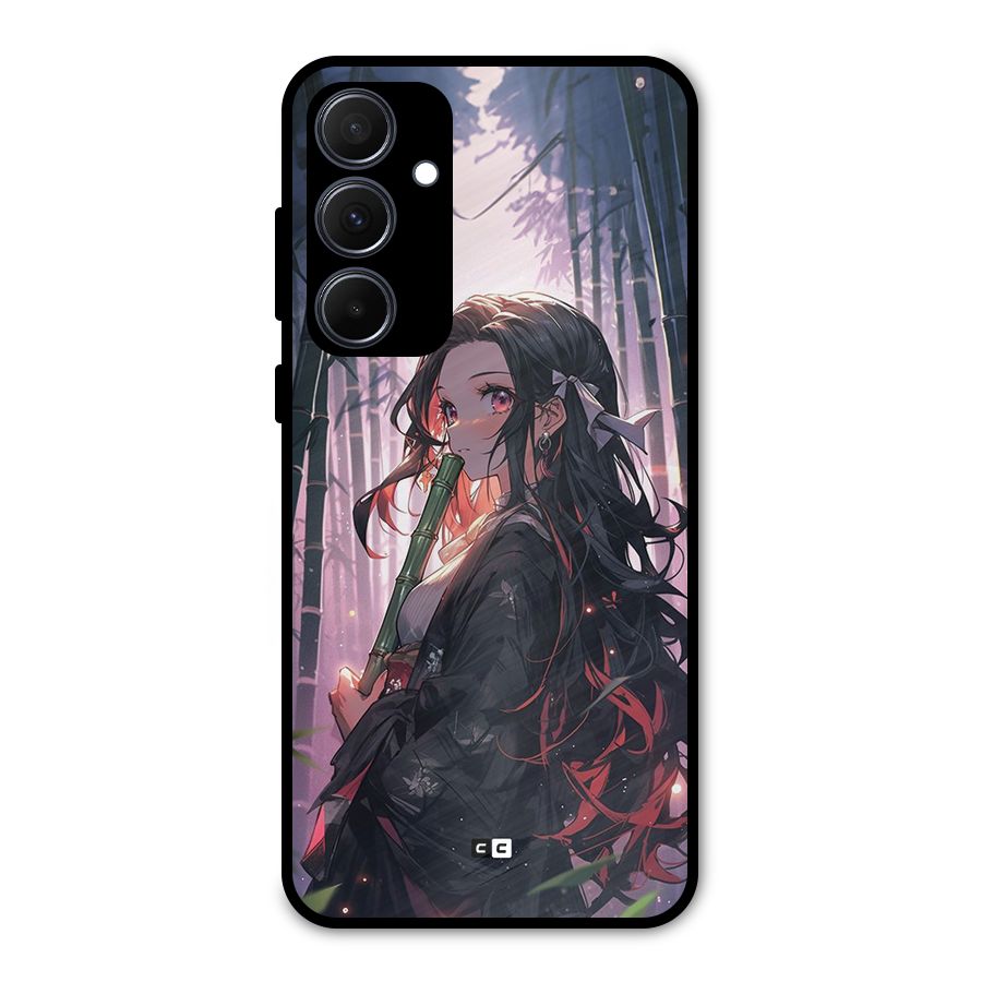 Cute Nezuko Metal Back Case for Galaxy A35