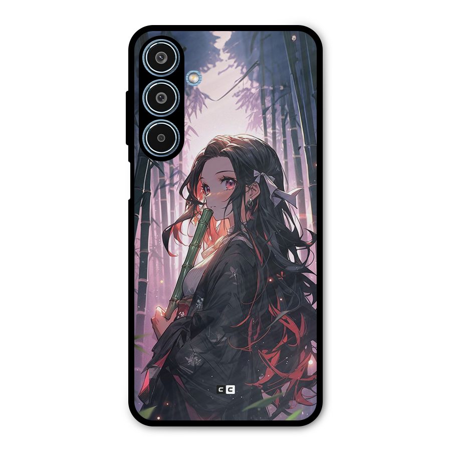 Cute Nezuko Metal Back Case for Galaxy M35