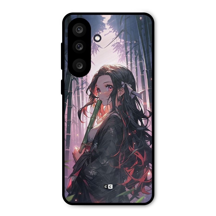 Cute Nezuko Metal Back Case for Galaxy M56