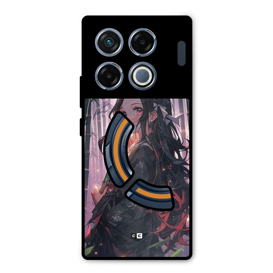 Cute Nezuko Metal Back Case for Infinix GT 20 Pro