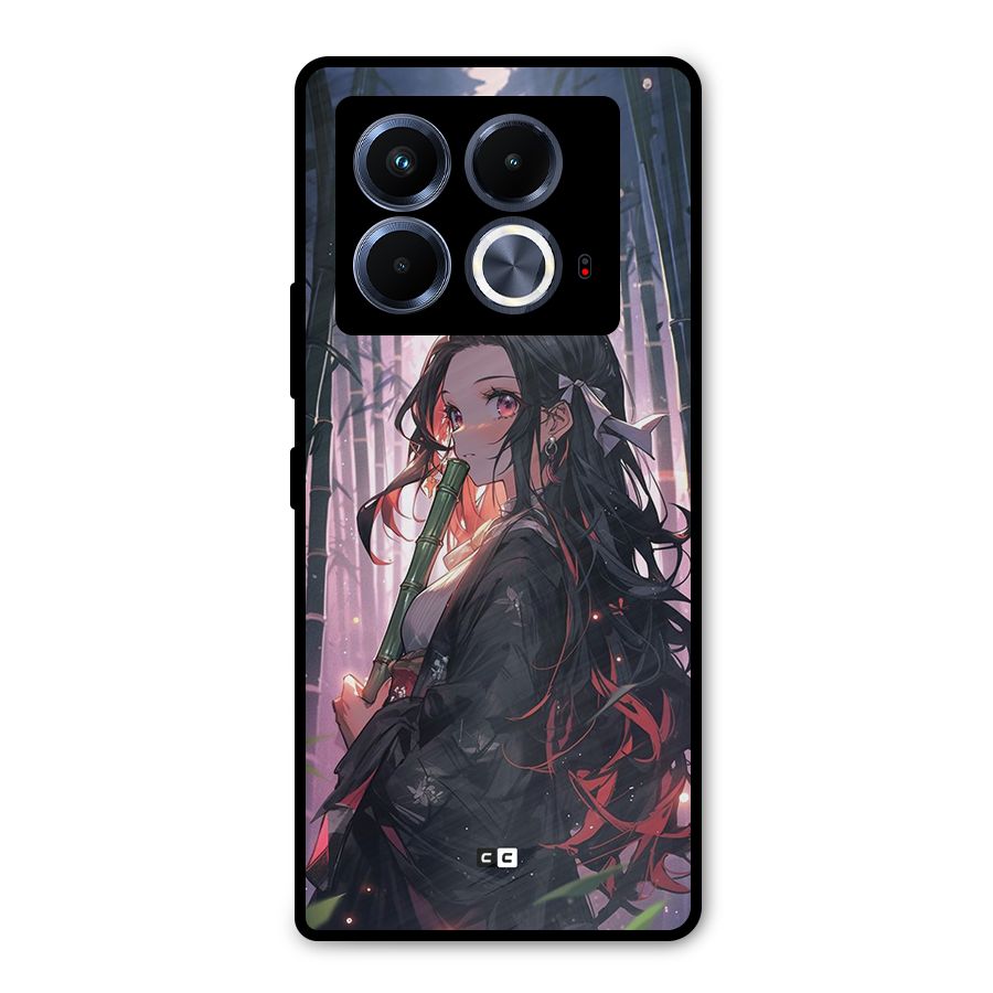 Cute Nezuko Metal Back Case for Infinix Note 40 5G