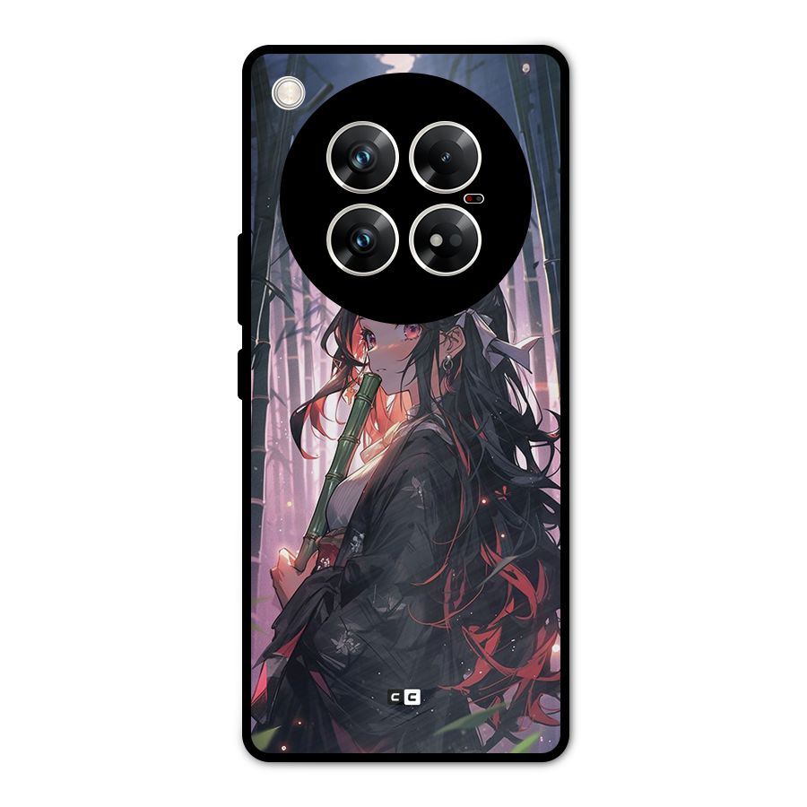 Cute Nezuko Metal Back Case for Infinix Zero 40 5G