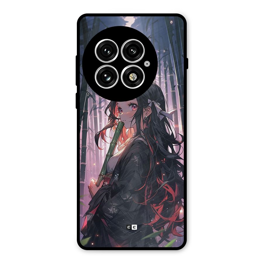 Cute Nezuko Metal Back Case for OnePlus 13