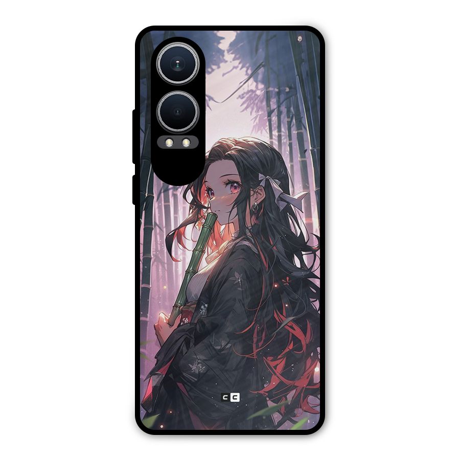 Cute Nezuko Metal Back Case for OnePlus Nord CE4 Lite
