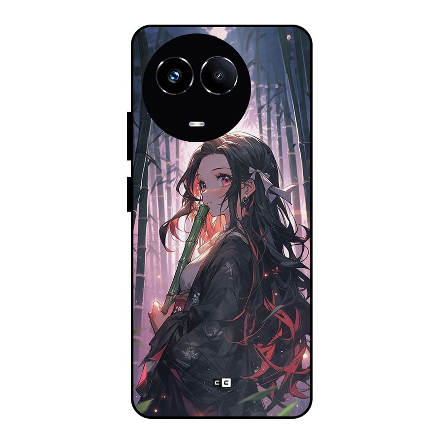 Cute Nezuko Metal Back Case for Realme 11X