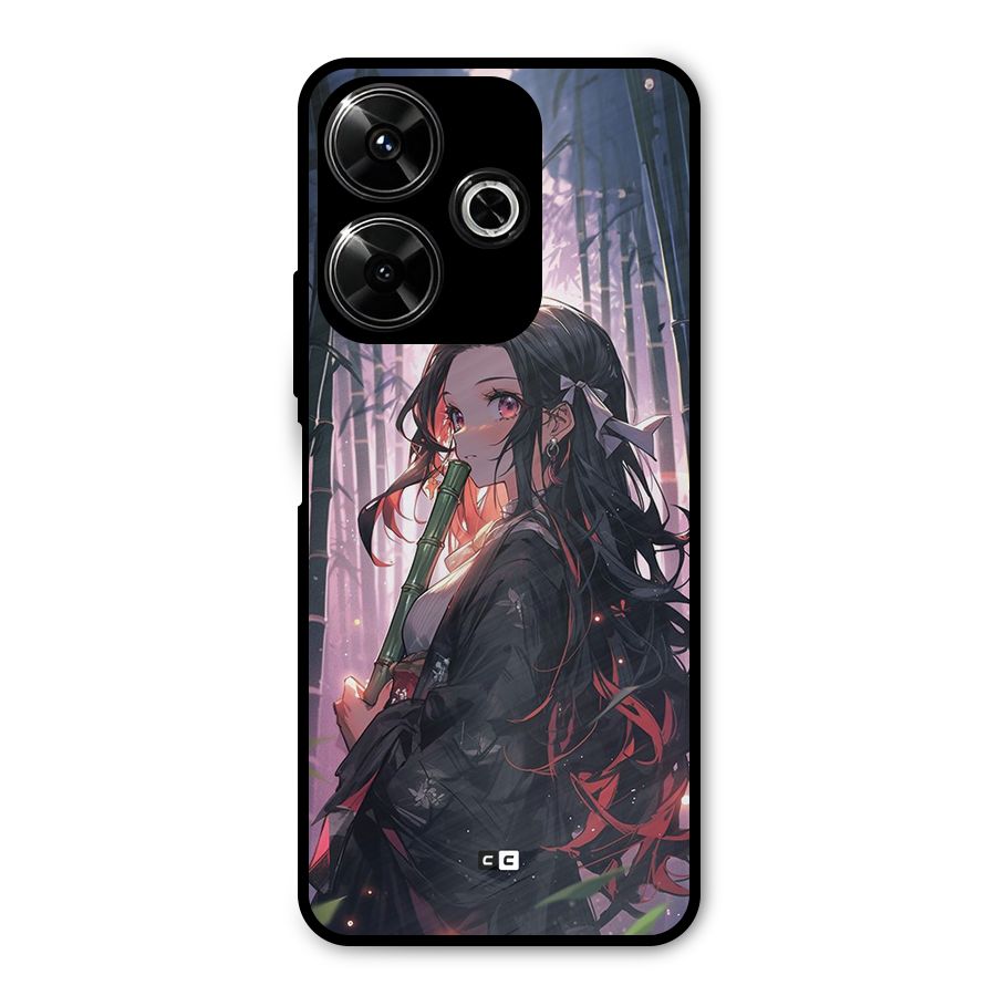 Cute Nezuko Metal Back Case for Redmi 13 5G