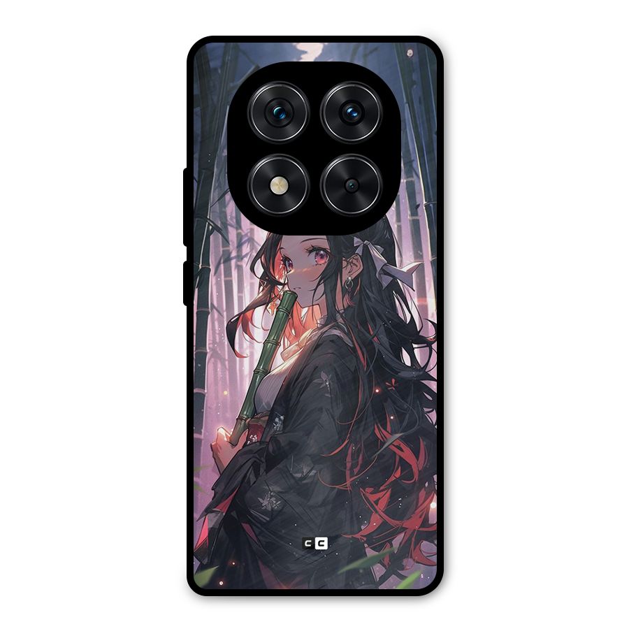 Cute Nezuko Metal Back Case for Redmi Note 14 Pro 5G
