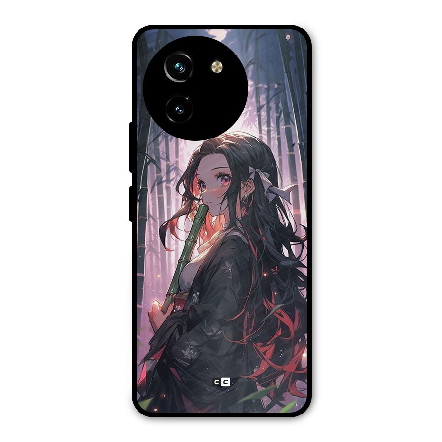 Cute Nezuko Metal Back Case for Vivo T3x